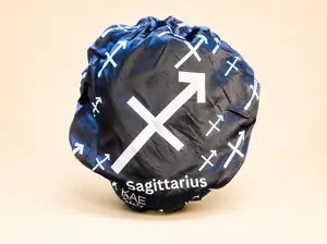 Zodiac Bonnet Collection - Sagittarius Double Layer Silk Tie Bonnet for Hair Protection and Sleep, Premium Quality