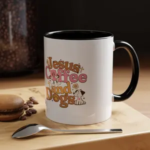Jesus, Coffee, and Dogs Mug - Perfect for Christian Pet Lovers and Coffee Enthusiasts
