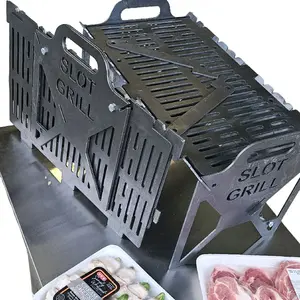 Slot Grill - Collapsible BBQ Grill for Easy Storage Steel