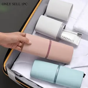 1pc Portable Toothbrush Holder Case, Multifunctional Travel Toothbrush Storage Box, Mouthwash Toothbrush Case, Toothbrush Holder Organizers