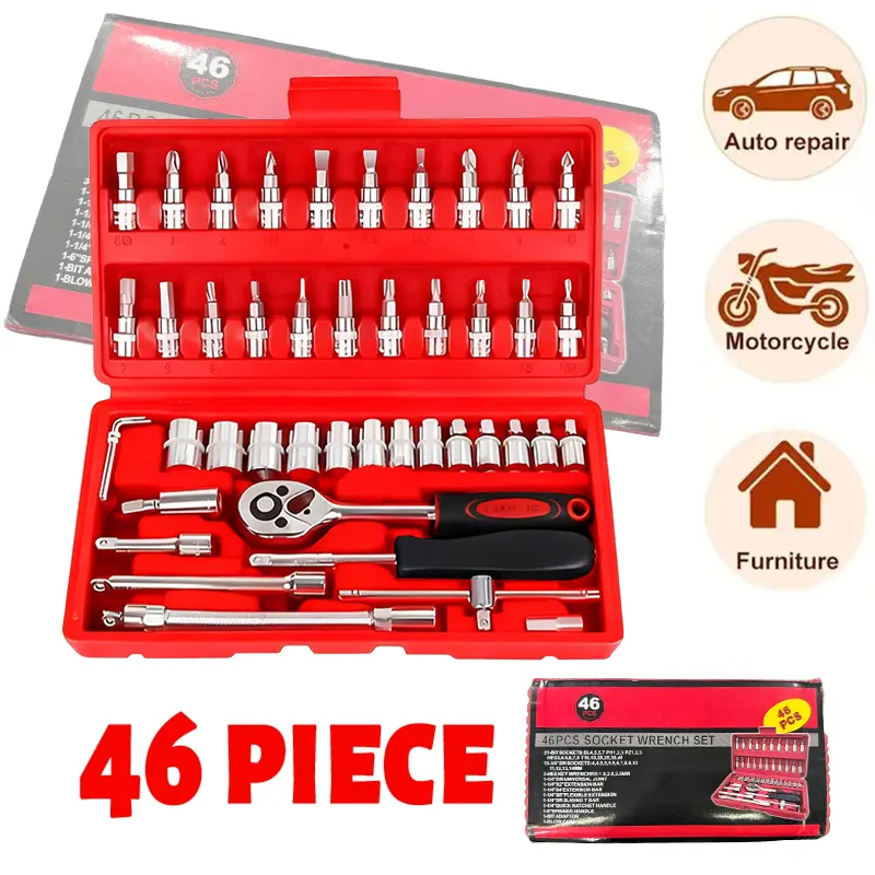 KUWAT 46-in-1 Socket Wrench Set — All-in-One Kit for Car, Motorcycle & Home Repair KUWAT 46-in-1 Socket Wrench Set — All-in-One Kit for Car, Motorcycle & Home Repair