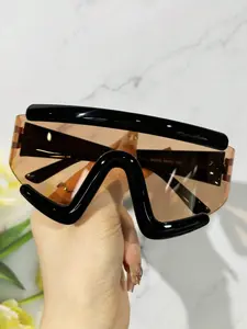 Women's Half Frame Sunglasses, Elegant Design Suitable for Beach Vacations & Daily Wear, Versatile Fashion Accessory