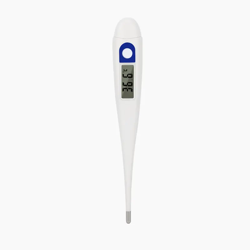 Portable Lightweight Digital Oral Thermometer for Adults - Medical Rigid Tip, Waterproof, Fever Line Indicator, Rectal & Underarm Use, Healthcare Device with Batteries, Disposable Accessories Compatible