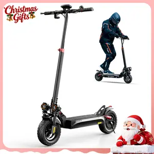 【New Year, New Me】EX4 Adult Electric Scooter High Power 800W 48V 15Ah Battery 40-45km Range 10-inch Anti-skid Tires Foldable with Front Rear Shock Absorption LED Lighting System