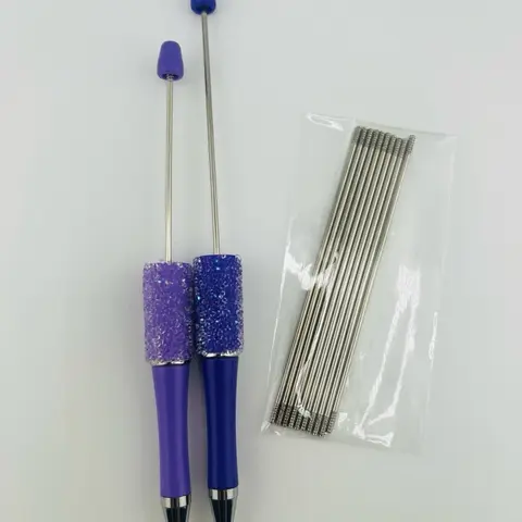 10 Beadable Diy Metal Blank Bar  Rust-resistance Stainless Steel Beaded Rods Replacement Beadpen Extender Parts Craft Supplies For Pen Repair 4inch