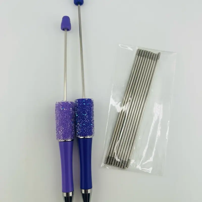 10 Beadable Diy Metal Blank Bar Rust-resistance Stainless Steel Beaded Rods Replacement Beadpen Extender Parts Craft Supplies For Pen Repair 4inch