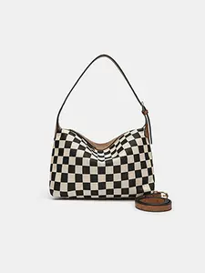 Crossbody bag Checkered Shoulder Bag for Women Checkerboard Purse Classic Purse Trendy Purse Totes Adjustable Strap  Handbag Suitable for Shopping,  and Traveling Casual Shoulder Bag