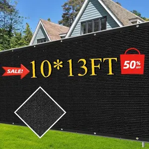 90% Garden Shade Mesh Tarp 10x13ft, UV Resistant Plant Cover with Reinforced Rivets, Sunblock Shade Cloth for Greenhouse & Vegetable Patch