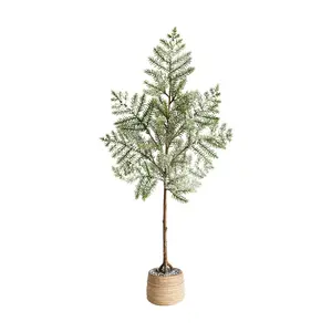 Nearly Natural 35'' Frosted Pine  Christmas Tree Decor