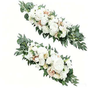 Realistic Flower Desktop Decoration Set, Rose Peony Wedding Home Festival Decor, Elegant Floral Arrangement for Any Occasion