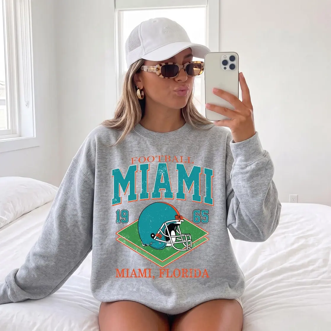 Vintage Miami  Football Sweatshirt, Miami  Football Shirt, Miami  Shirt gifts for fans, Men's And Women's Shirts