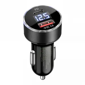 Car Charger USB C Super Fast Charging, 12V Cigarette Lighter Adapter,30W USBC  & QC3.0 Port Plug for iPhone 17 Pro Max/Air/16/15/iPad, Samsung S26/S25 Android Cell Phone