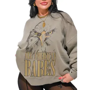ALL AMERICAN BABES OVERSIZED GRAPHIC SWEATSHIRT