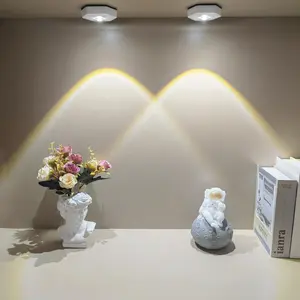 Battery Required LED Touch Control Adjustable Brightness Wall Mounted Light, 1 Count 2-level Brightness LED Touch Cabinet Light, Decorative Light for Kitchen Bedroom Cabinet (without Battery)