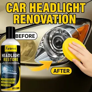 Professional Car Headlight Restoration Kit, Removes Yellowing Oxidation Haze, Lens Polishing Grinding Material, Enhances Light Brightness