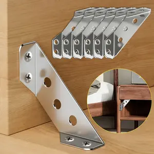 Universal furniture corner connector, heavy-duty triangular support bracket, suitable for wooden furniture, drawers, cabinets, tables, and chairs
