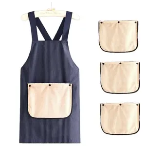 Unisex Cross-Back Apron with Pockets and Towel, Ideal for Cooking, BBQ, Painting, Cleaning, Gardening, Kitchen Cooking Aprons