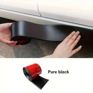 Rubber Strip for Car Side Protection, No-Drill Adhesive, Matte Finish, Scratch Prevention, Door Sill Protector, PVC Material