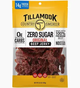 Tillamook Country Smoker Keto Friendly Zero Sugar Beef Jerky, Original, 6.5 Ounce