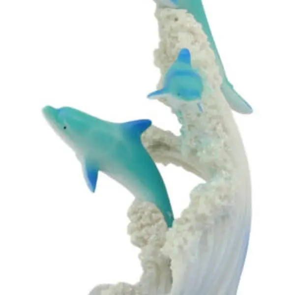 Ebros Three Bottlenose Dolphins Leaping Out Of The Waves Statue 6.25"Tall