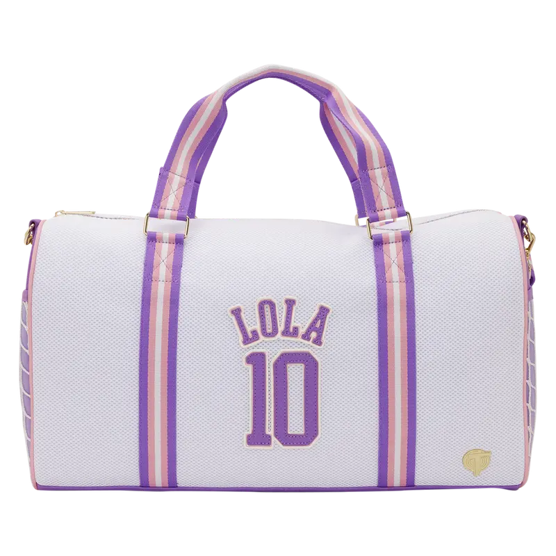 Loungefly Looney Tunes Lola Bunny Collectible Entertainment Travel & Sports Duffle Bag with Net Sides, Travel Duffel Bag, Sports Duffel Bag