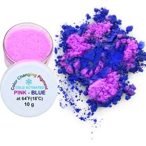 Temperature Activated Thermochromic Color Changing Pigment Perfect for Color Changing (Pink-Blue 64F/18C)