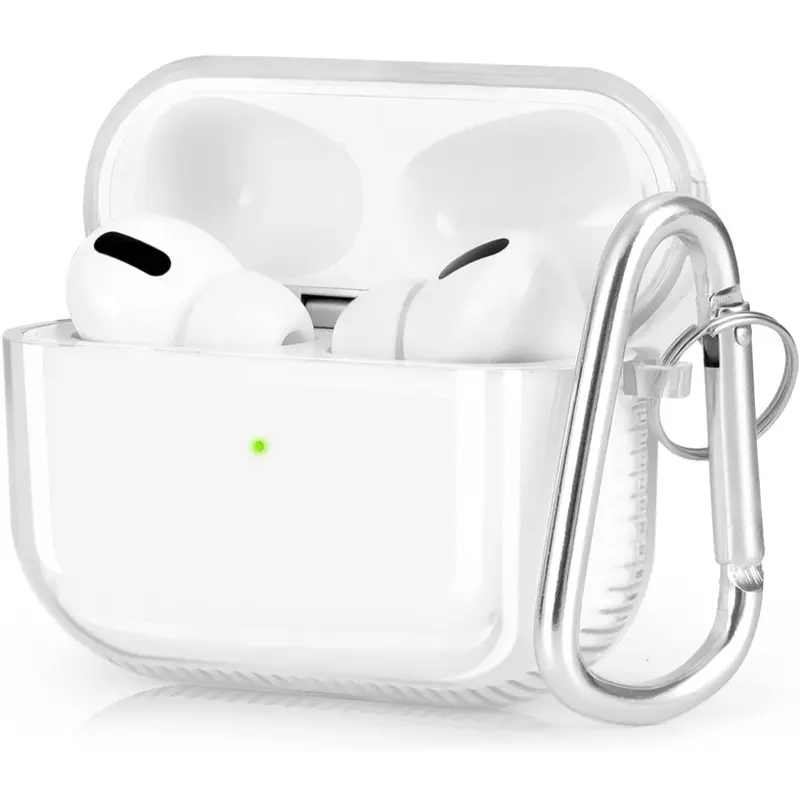 Transparent Clear Case for Apple Airpods Pro 2 2026 Protective Cover TPU PC Material Secure Closure Shock Absorption