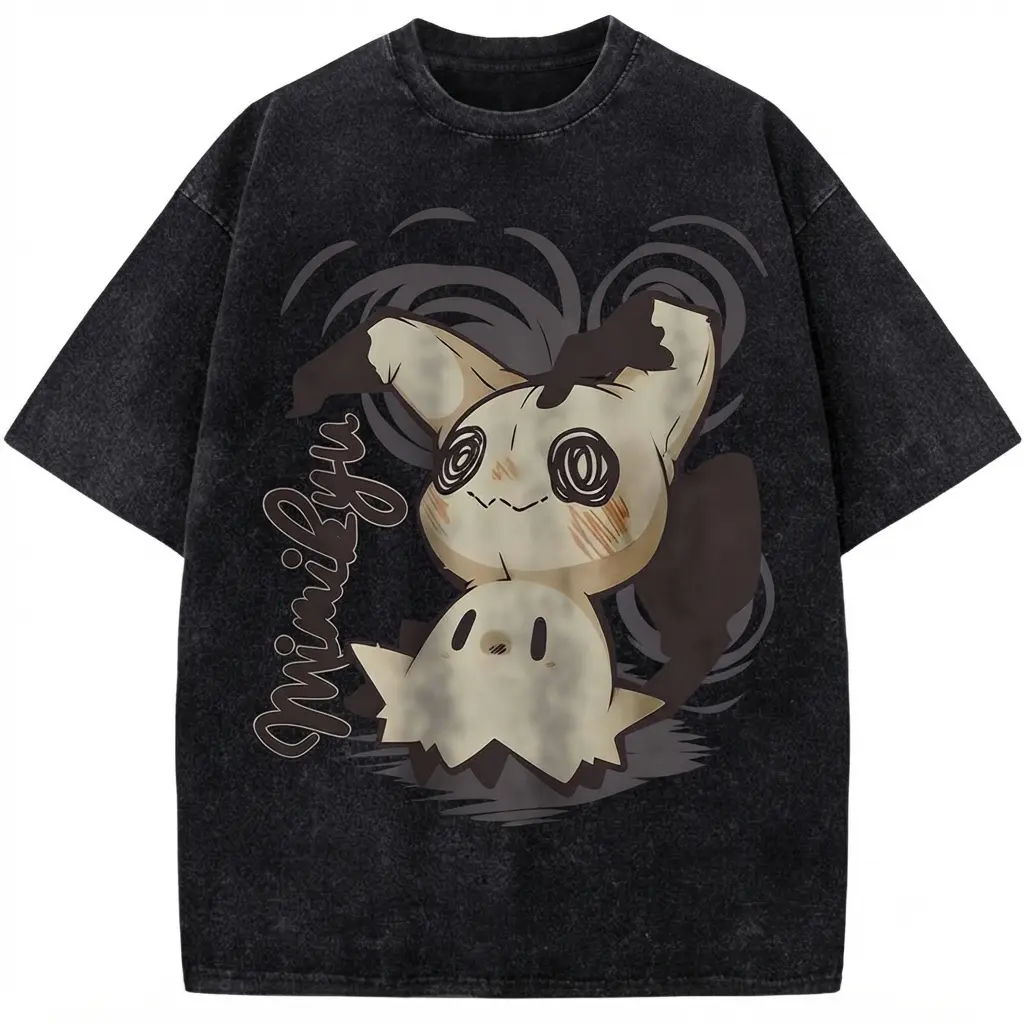 Vintage Mimikyu Shirt, Disguised Ghost Fairy Pikachu Imposter Monster Poke Fan Art, Anime Gift For Fan S-5XL