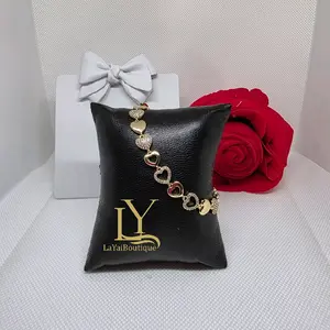 LaYaiBoutique #2222 14k Gold Plated Heart Bracelet High Quality