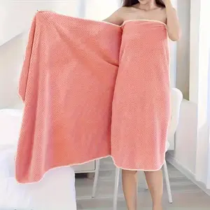 Solid Color Bath Towel Set, 4 Counts/set Soft Coral Fleece Towel, Quick Drying Super Absorbent Towel for Shower, Hotel, Gym and Spa, Premium Towel Set