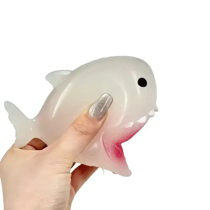 Color Changing Shark Squeeze Toy | Soft & Cute Fun Novelty Pinch Toy | Sun Activated Mood Shark for Stress Relief & Play