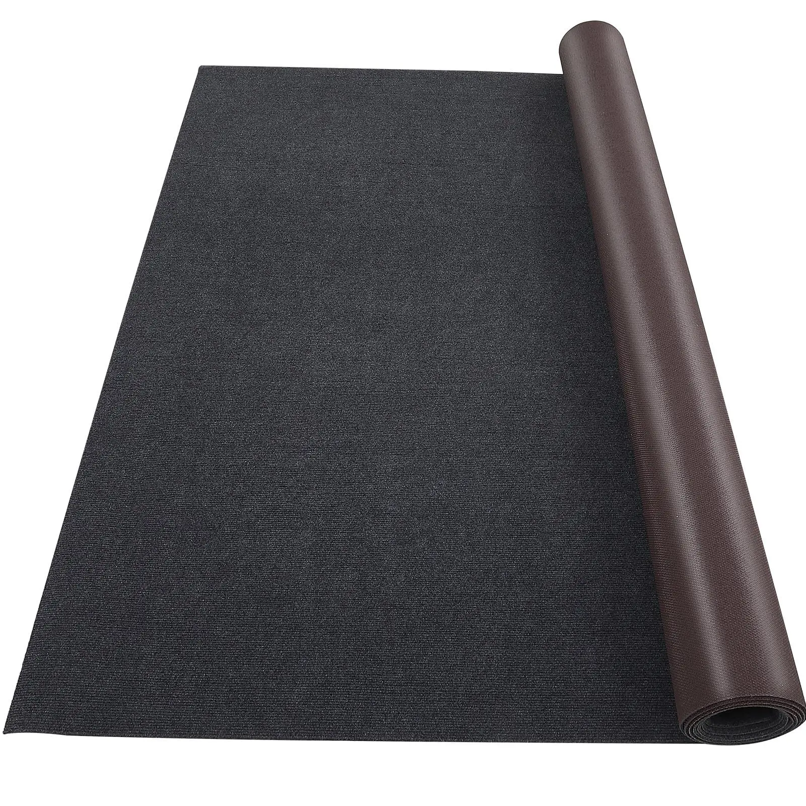 6X18 FT Marine Carpet Roll, Slip-Resistant Boat Carpeting with TPR Waterproof Backing, UV-Resistant for Deck, Patio, Porch & Marine Use, Black