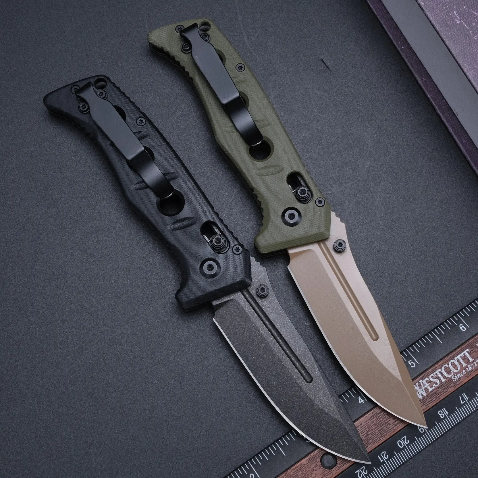 273 outdoor folding knife, portable tool, G10 handle, D2 high hardness corrosion-resistant steel, EDC tool for driving, camping, fishing, the best gift.