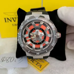 Invicta Racing 46mm Acero Inoxidable Water Resistente Correa de Silicón QUARTZ Men's Deportivo.