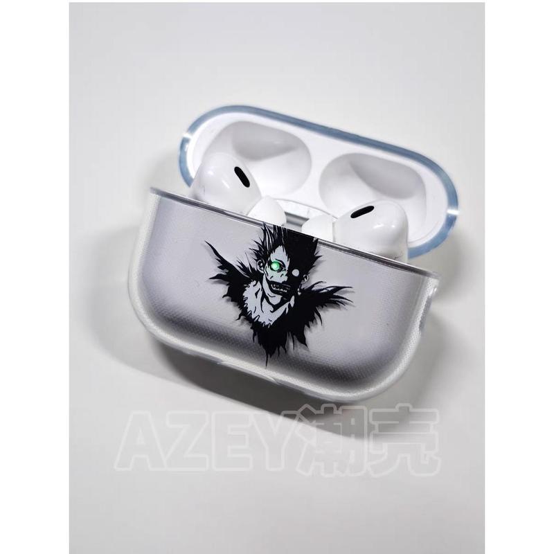 Death Note Earphone Case for Apple Airpods 4 1 2 3 Pro Yagami Light Lawliet Ryuk Protective Cases Anime AirPods Case