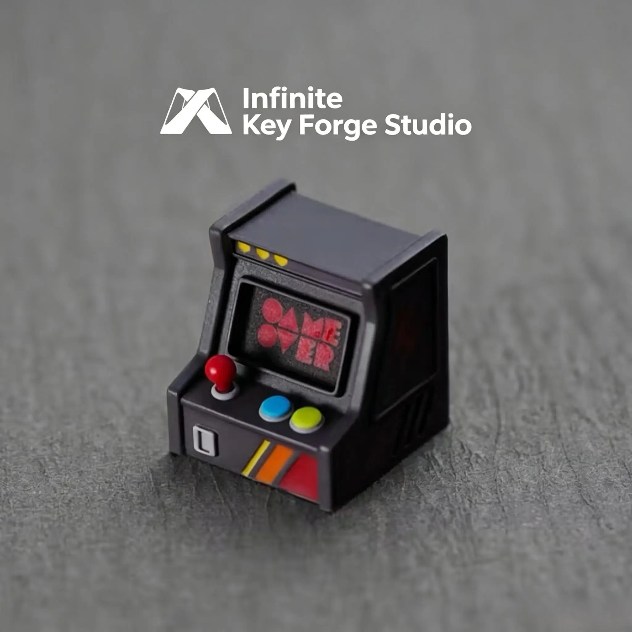 Vintage Mini Arcade Game Machine 3D Artisan Resin Keycap, Handmade Backlit GAME OVER Custom Keycap, MX Mechanical Keyboard Switch Compatible, Retro Desk Decor Gift For Arcade Fans summervibes