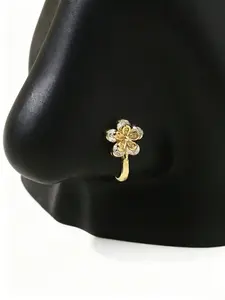 Luxury Floral Nose Clip, Non-Piercing Jewelry, Unisex, Perfect for Mother's Day, Casual Style, All Seasons