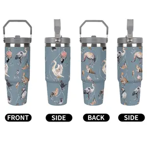 Portable 30oz Stainless Steel Vacuum Insulated Travel Mug with Lid, Perfect Gift for Valentine's Day Christmas Halloween