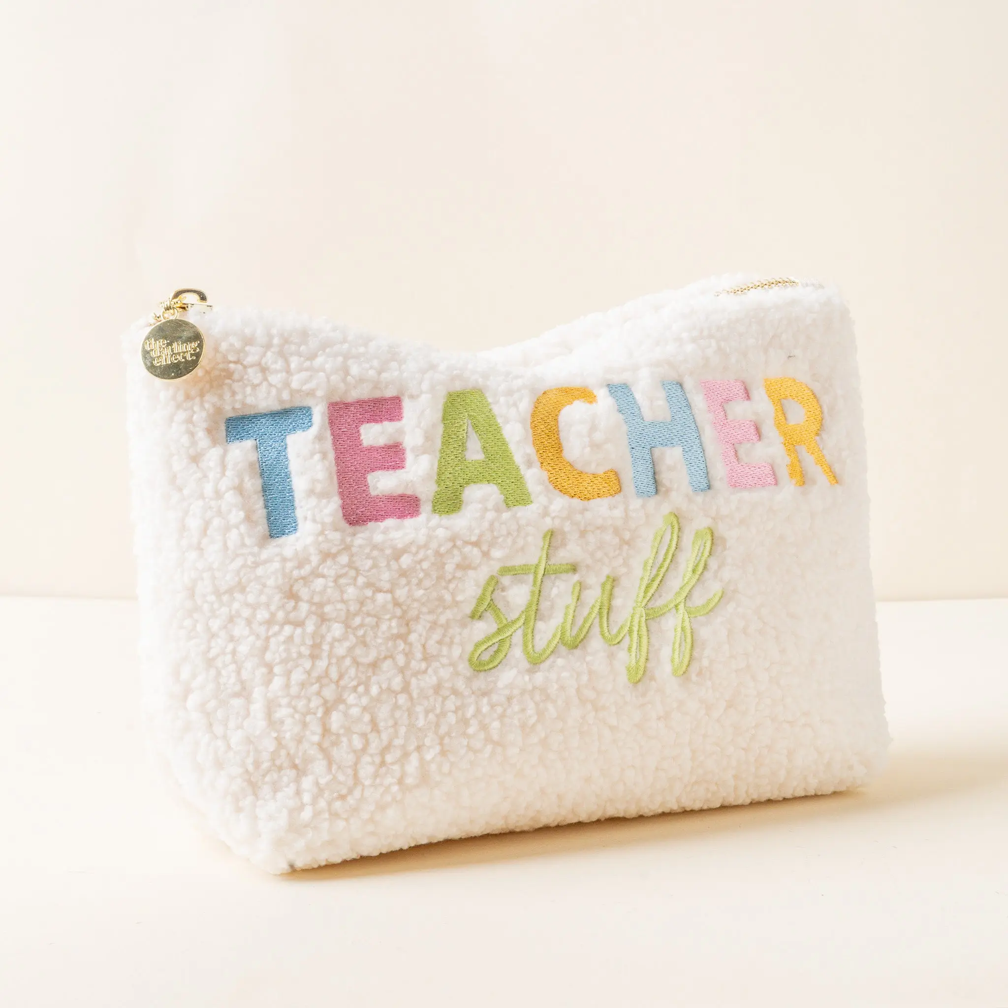 Teacher Stuff Teddy Pouch, Zipper Purse, Pouch Bag