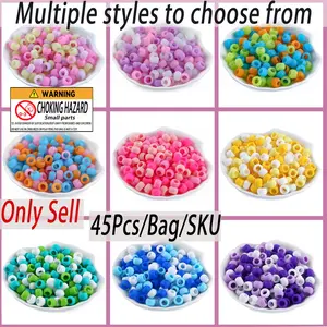 45Pcs Silicone Hair Bead Set with 3 color, Glitter Silicone Hair Accessories, Braiding-Specific Soft Shimmering Ponytail Beads, Washable Hair Ornaments Perfectly Complements Women's Braided