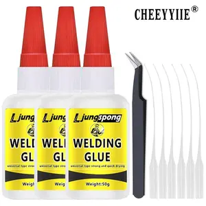 3pcs Welding High Strength Oily Glue, Super Adhesive Glue, Soldering Flux Strong Glue, Clear Glue, Craft Glue For Plastic, Wood, Ceramics, Metal, 50ml Soldering Agent