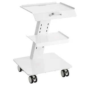 VEVOR Medical Mobile Trolley with Wheels 29.5-41.3 Height Adjustable Stainless Steel Dental Cart Rolling Desktop Lab with 16.5 15.7 Large TabletopVEVOR Super Brand Day