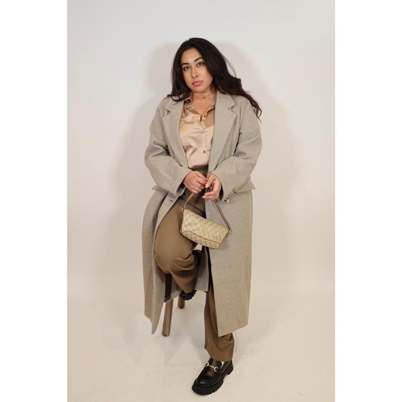 Double Breasted Lapel Duster Coat