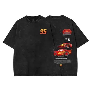 Retro Two Side Cars T-Shirt Tee 1, Cars Movie T-Shirt, Mcqueen and Mater Retro Vintage Unisex Anime Graphic Tee – Trendy Y2K T-Shirt Acid , Streetwear Casual Apparel Top, Manga Game Movie Lover Gift For Fans Merch, Washed Hoodie and Sweatshirt v1