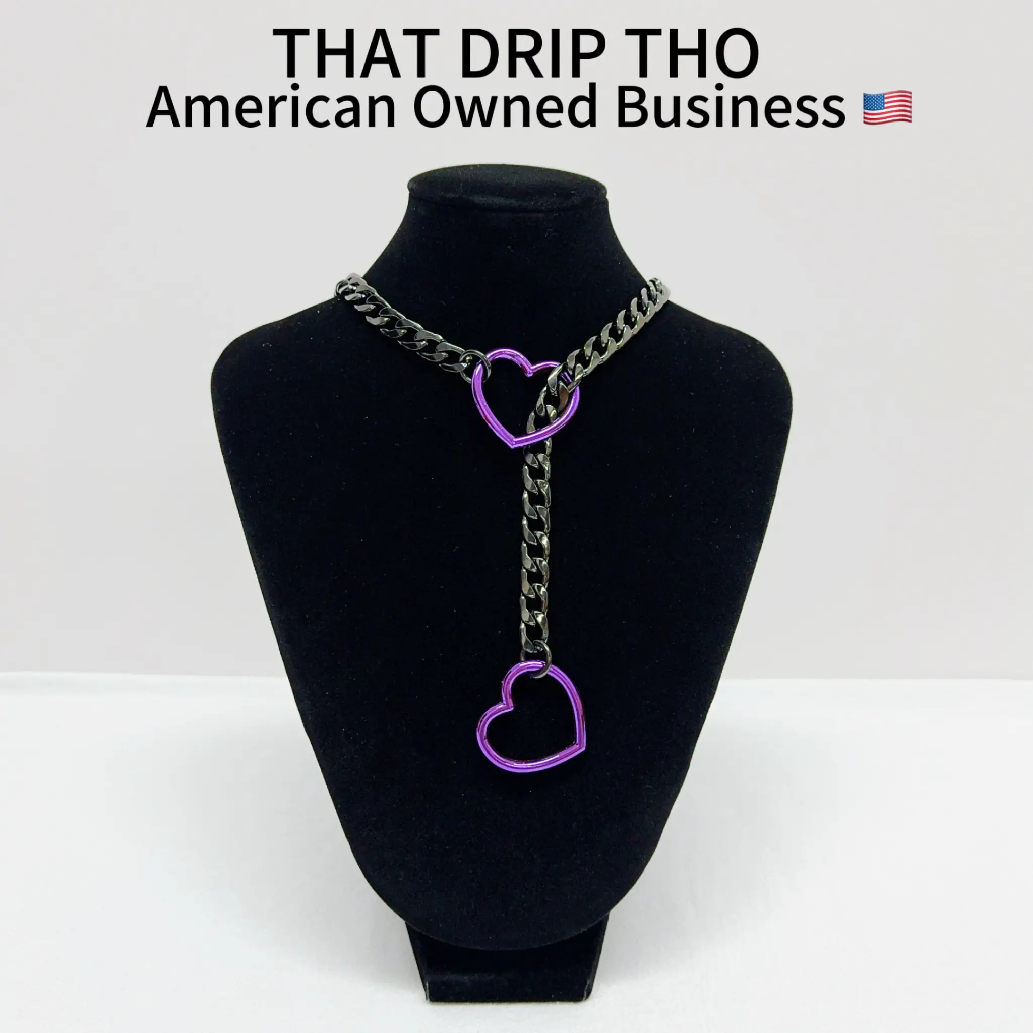 Purple Heart-Black Chain