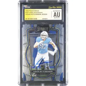 Aidan Hutchinson Detroit Lions Autographed 2022 Panini Select #267 CGC Authenticated Auto 10 Rookie Card - Fanatics Authentic Certified