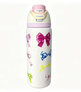 Owala Double Drink Insulated Cup KITTY Cat Water Cup Large Capacity Straw Cup Portable Cup 304 Stainless Steel Girl's Generation 32oz/945ml