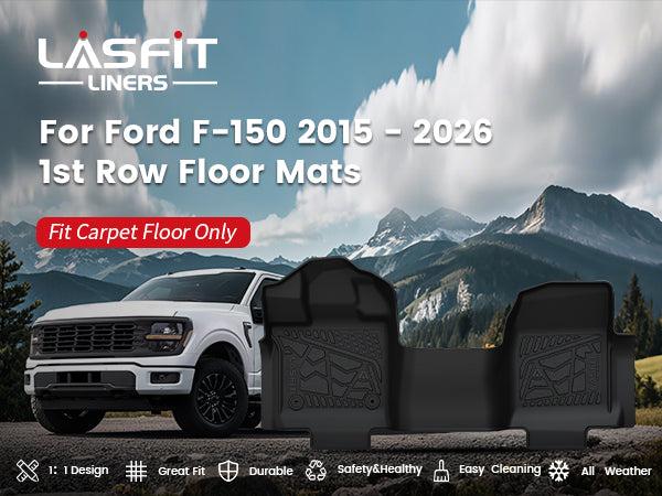 Lasfit fit for 2015-2026 Ford F-150 1st Row Floor Mats, Fit Carpet Floor Only