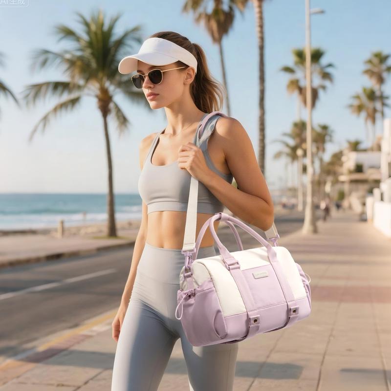 【Valentine's Day Gift】LOVEVOOK Small Gym Bag for Women with Yoga mat Holder, Mini Duffle Bag for Travel with Wet Pocket, Overnight Personal Item Bags, Lightweight Carry on Weekender Duffel for Workout, Dance, Ballet TikTokShopJumpstartSale