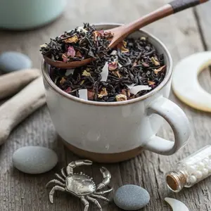 Cancer Zodiac Line Intentionally Made Tea with Juicy Papaya & Coconut Nut Flavors Tropical Beverage for Beach Lovers